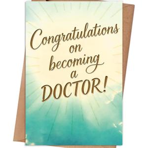 4 x Doctor Graduation Card, 8×5.3 inches