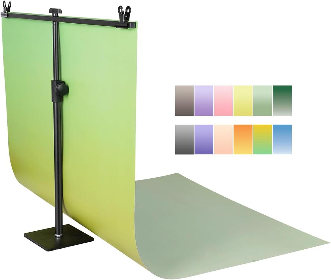 Photo Backdrop for Product Photography: 6pcs/12color Paper Background kit for Food Photos, Small Item Photoshoot - for Product Photographer & Content Creator (22x34inches New)