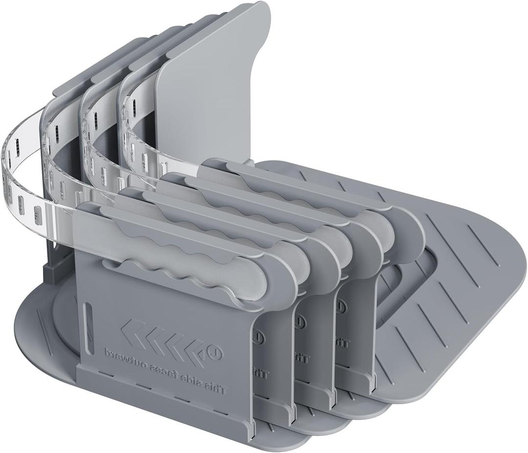 Bed Sheet Holders for Corners Keep Sheets Firm & Tight, Secure Fitted Sheet Holders for Corners, Sheet Fasteners with Lock Straps, Durable Bedding Clips (4Pack, Grey)