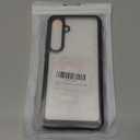 EUAGVQY Case for Samsung S24 Plus,Tempered Glass Film Crystal Acrylic Back+Flexible TPU Case,Bumper Shockproof Anti-Fingerprint,Protective Phone Cover for Samsung Galaxy S24 Plus,Black