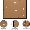 MEBRUDY 8x10 Picture Frame Set of 6, Display 5x7 Pictures With Mat or 8x10 Without Mat, Photo Frames for Tabletop or Wall, Black