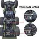 JPJCOOY RC Military Truck 6x6 Road Remote Control Car 1/16 Scale Remote Control Truck 4WD All Terrain Rock Army Transport Vehicle Toy Vehicle for Kids Children Boy Gift