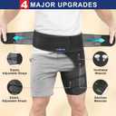 Sciatica Pain Relief Devices, Hip Brace for Women Men, Thigh, Groin, Hamstring Compression Sleeve for Sciatica, Hip Pain, Thigh Strain, Lower Back Injury, LEFT LEG, One Size