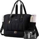 LOVEVOOK Travel Duffle Bag - Puffer Weekender Bags For Women with Shoe Compartment,40L Carry On Overnight Duffel Bags For Airplanes,Hospital Bag for Labor and Delivery