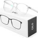 Blue Light Blocking Glasses,Computer Glasses,Anti Eyestrain, Lightweight Frame Eyeglasses,Men/Women (Crystal)