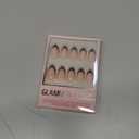 Glamnetic Press On Nails - Chocolat | Semi-Transparent Dark Brown French Tip Short Almond Fake Nails in a Glossy Finish, Salon Quality | 15 Sizes - 30 Nail Kit