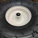 2 x 11x4.00-4" Tiller Tire and Wheel, 3/4" Axle Size, 3-1/8" Centered Hub, Compatible with Craftsman & Troy-Bilt Tiller Replacement