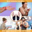 CERBONNY Carpal Tunnel Wrist Brace,2Pack Wrist Support Brace Adjustable Wrist Strap Reversible Wrist Brace for Sports Protecting/Tendonitis Pain Relief/Carpal Tunnel/Arthritis-Right&Left (Black)