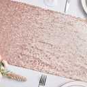 2PCS 12x72 Inch Sequin Table Runner Rose Gold Glitter Table Runner for Party, Wedding, Bridal Baby Shower, Event Decorations2PCS, 12x72 Inch, Rose Gold