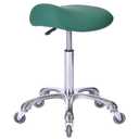 Professional Saddle Stool with Wheels Ergonomic Swivel Rolling Height Adjustable for Clinic Dentist Beauty Salon Tattoo Home Office (Green)