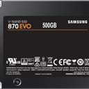 SAMSUNG 870 EVO SATA SSD 500GB 2.5 Internal Solid State Drive, Upgrade PC or Laptop Memory and Storage for IT Pros, Creators, Everyday Users, MZ-77E500B/AM, Black