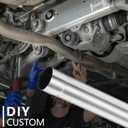 LCGP 2.5" Custom Mandrel Straight Exhaust Pipe, 48" Long, Made of High Quality Stainless Steel Fit 2.5 Inch Exhaust System