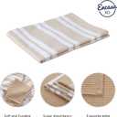 Encasa XO Kitchen Dish Towels Set | Beige | Waffle Weave and Flat Hand Tea Towel | 28"x18" | Quick Drying Reusable Cotton Washcloths | Multipurpose Lightweight Dishcloths Set of 6