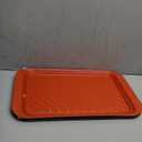 Lynzavix Black and Red Melamine Kitchen Serving Tray (2 Pack)
