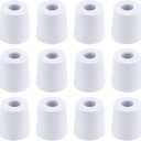 Antrader Soft Cutting Board Rubber Feet with Stainless Steel Screws12 pcs White Non Slip Rubber Bumper Feet,1.26" W1.26" H