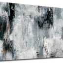 NINEASO Black Gray Abstract Wall Art - Abstract Canvas Pictures for Wall Decor Modern Abstract Canvas Painting Artwork for Living Room Bedroom Home Office Wall Decorations 20" x 40"