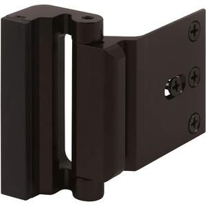 Prime-Line U 11126 Door Reinforcement Lock  Add Extra, High Security to your Home and Prevent Unauthorized Entry  3 In. Stop, Aluminum Construction, Bronze (Single Pack)