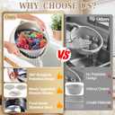 4-1 Colander with Bowl Set - Rotatable Colander for Kitchen (Patented), Upgraded Graters Food Strainers for Pasta Fruits and Vegetables, Funny Presents for Women, Aesthetic Kitchen Gadget - Beige