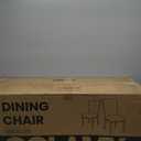 COLAMY Upholstered Parsons Dining Chairs Set of 2, Fabric Dining Room Kitchen Side Chair with Nailhead Trim and Wood Legs - Beige 