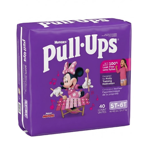 Pull-Ups Girls' Potty Training Pants, Size 5T-6T Training Underwear (46+ lbs), 40 Count