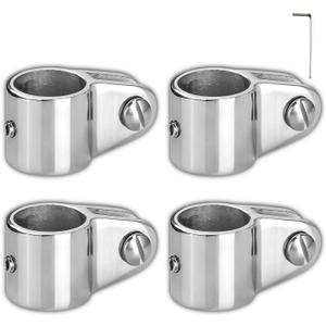 TINGZHIGO Marine Bimini Top Jaw Slide 316 Stainless Steel Fit for 1 inch or 7/8 inch Round Tube, Heavy Duty, Boat Bimini Top Hardware(4-Pack)