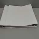 Amazon Basics 3 Ring Binders, 1.5 Inch D-Ring Organizer for School, Home Office, White, 4 Pack
