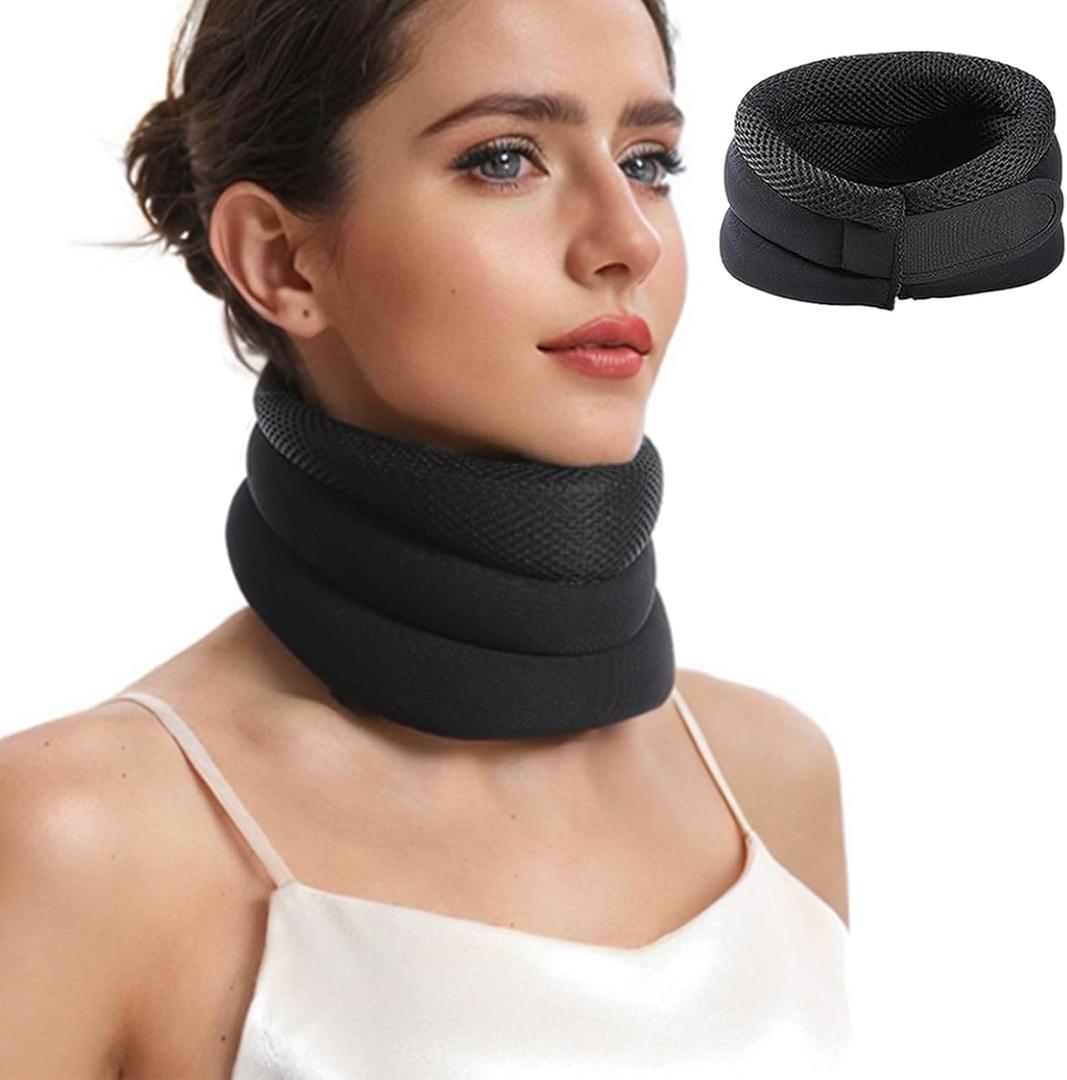 KKINYAS Neck Support for SnoringBreathable Anti-Snoring Neck BraceAdjustable Soft Foam Support  Perfect for Sleep, Home, Travel & Office (Men & Women)