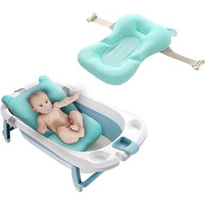 Baby Bath Support, Infant Bath Seat Pad, Bath Seat Support Net, Floating Soft Baby Bath Pillow Lounger Newborn Pad Tub Cushion