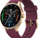 Smart Watch for Women,1.57inch AMOLED Touchscreen Fitness Watch for iPhone & Android,Heart Rate/Sp02/Sleep Monitor,110+ Sport Modes IP68 Waterproof Bluetooth Calls,2 Bands (Purple, 1.57)