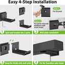 USX MOUNT Studless Soundbar Wall Mount, Universal Drywall Sound Bar Wall Brackets, Works with Most Soundbars, Holds up to 22 Lbs, Depth Adjustable 4.13-6.3'', Removable and Lockable, Black