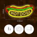 HOT DOGS Neon Signs for Wall Decor Neon Lights for HOT DOGS Shop Led Business Signs Suitable Fast food Neon Light Decor for Restaurant,Kitchen,Party,Food Decoration,USB Powered 14.56.8inch