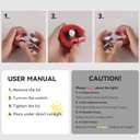 2 x Solar Lantern Candle Tea Lights - 2Pcs Outdoor Candle Lamp FLameless Flicker, LED Candles Light Solar Powered Lanterns Home Decor for Patio Garden Camping Party