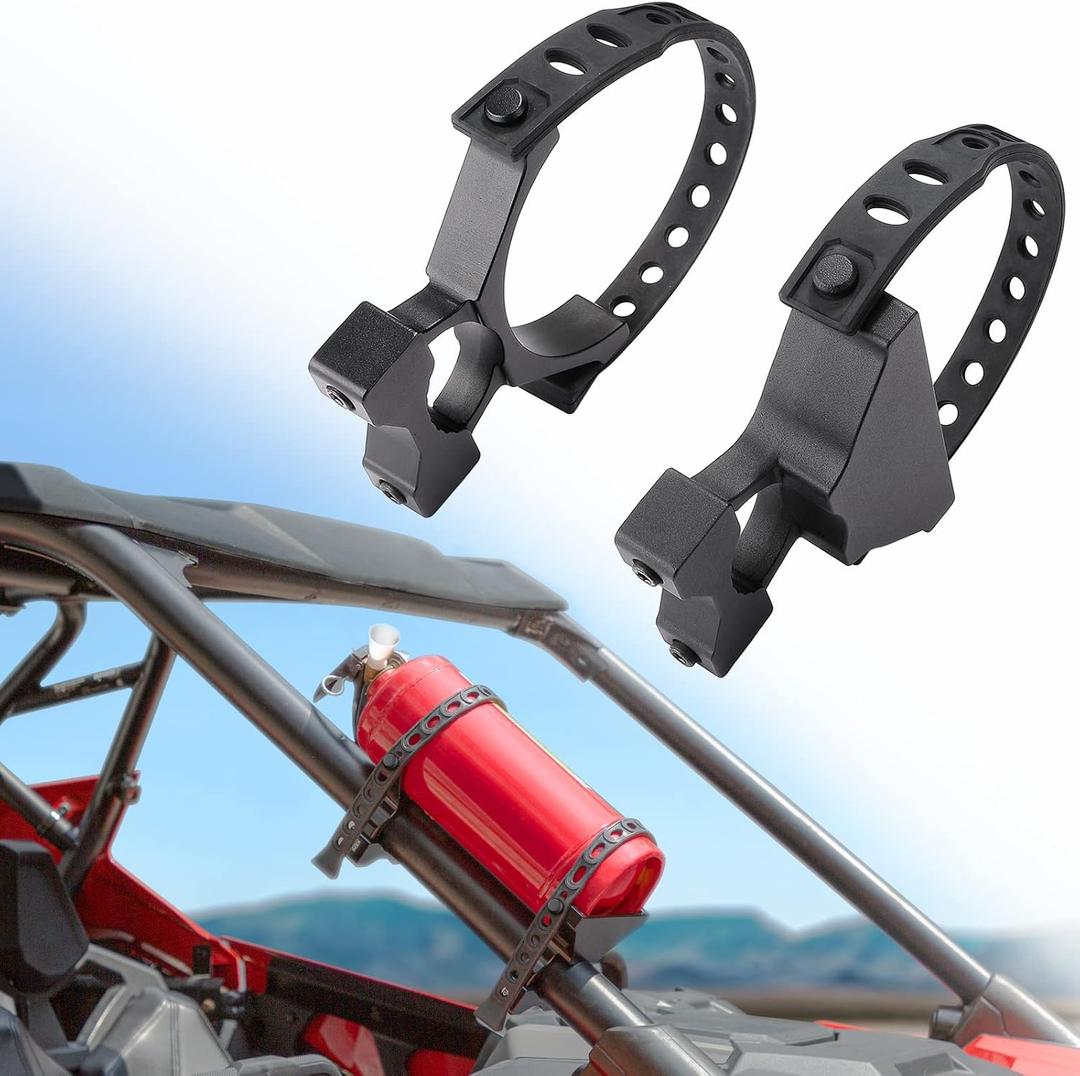 Kemimoto UTV Fire Extinguisher Holder, Adjustable Quick Release Roll Bar Fire Extinguisher Mount compatible with Polaris RZR Can Am X3 compatible with Kawasaki Teryx