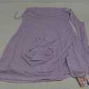 HTZMO Sexy Women's Halter Flounce Sleeves Ruched Mini Dress Sheer Mesh Side Split Cute Party Short Dresses (Large, Lilac)