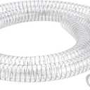 1/2"id-10ft PVC Reinforced Tubing Steel Wire Suction Flexible Hose Vinyl Tubing Heavy Duty PVC Vacuum Hose Drain Fuel Oil Gas Water for Marine Bilge Pump Pond Spa