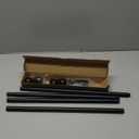 Hei!Dear 2 Pack Black Curtain Rods for window 20 to 40 Inches(1.67-3.33 Feet), Adjustable 5/8 inch, HeavyDuty Decorative Drapery Rods,Small Window Rods Set,Size: 18"-45",Matte Black