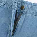 Women Multi Pocket Cargo Jeans Baggy Streetwear Y2k Trousers Flap Pocket Pants Wide Leg Cargo Pants (L)