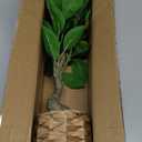 Artificial Potted Plants 17.3 inches Small Fake Lemon Tree Artificial Lemons Citrus Tree with Woven Pot Faux Plants Indoor Lemon Decorations for Home,Office, Living Room Table, Desk