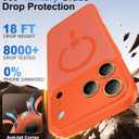 Faiono Magnetic for iPhone 17 Pro Max Case [Full Camera Protection][Military-Grade Protection][Compatible with MagSafe] Shockproof Protective Slim Phone Case for iPhone 17 Pro Max, Orange