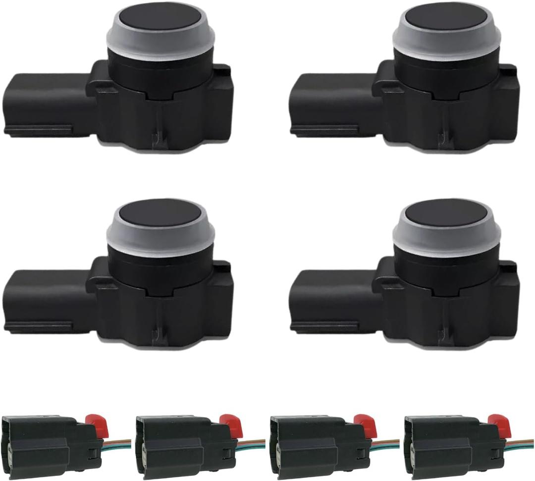 Reverse Backup Sensor Parking Rear Bumper Parking Assist Sensor with Connector Compatible with Cadillac Chevy GMC Buick Replace 52050134 23428268 4PCS