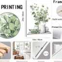 YFvrPt Sage Green Kitchen Wall Art Set of 3, Eucalyptus Leaves Plant Dining Room Painting Wall Decor, Boho Botanical Canvas Poster Print Farmhouse Pictures for Home Decoration Framed 16"x24"