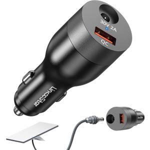 Starlink Mini Car Adapter 12V-24V to 30V DC Step Up Converter 2-in-1 78W Car Cigarette Lighter Adapter Starlink Mini Accessories 12V Car Charger Adapter Support Official 50M for RV/Boat/Trailer/Trucks