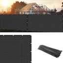 Black 6' x 15' Privacy Screen Fence Windscreen Heavy Duty Mesh Shade Net Cover with 93% Blockage for Deck, Patio, Backyard, Outdoor Pool, Porch, Railing, Apartment