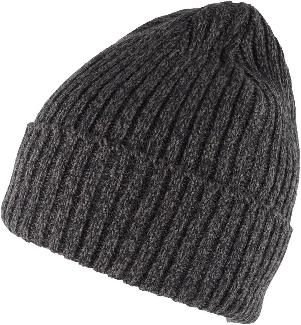 Yookat Beanie Hats Fleece Lined Knit Hat Winter Hats Unisex Thick Warm Lined Beanie for Cold Weather Skull Cap (Grey)