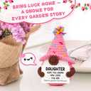 AceThrills Daughter Gifts from Mom Dad, Valentines Day Gifts for Daughter - Handmade Crochet Valentine Gnome Gift- Valentine's Day Easter Birthday Gift for My Daughters