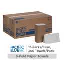 Georgia-Pacific Pacific Blue Basic S-Fold Recycled Paper Towels (Previously Branded Envision) by GP PRO (Georgia-Pacific), White, 20904, 250 Towels Per Pack, 16 Packs Per Case, 250 Count