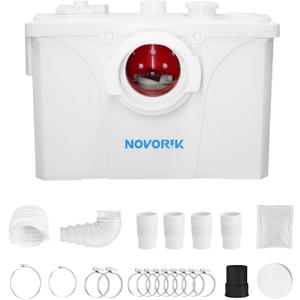 700W Macerator Pump, Macerating Toilet System Pump, Sink Pump for Basement Upflush System Kitchen, Sink, Shower, Bathtub, Laundry Waste Water Disposal (700W)