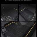 3W Floor Mats for Toyota Tundra 2014-2021 CrewMax Cab, TPE All Weather