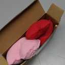 Bucherry 5 Pcs Valentine's Day Tall Standing Fabric Heart Block Set Valentines Heart Decorations Tabletop Centerpiece Decor Wooden Table Decor for Party Valentine Day Wedding Home(Red, Pink)