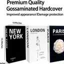3Pcs Modern and Fashionable Minimalist Decoration Books, Luxury Decoration Fake Books, TV Stand Living Room Bookshelf, Black and White Home Decoration Ornaments